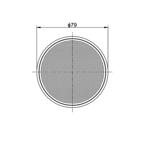 Reflector Rond Met Plakstrip Ø79mm Wit