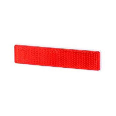 Reflector Rechthoekig Met Plakstrip 103x21mm Rood