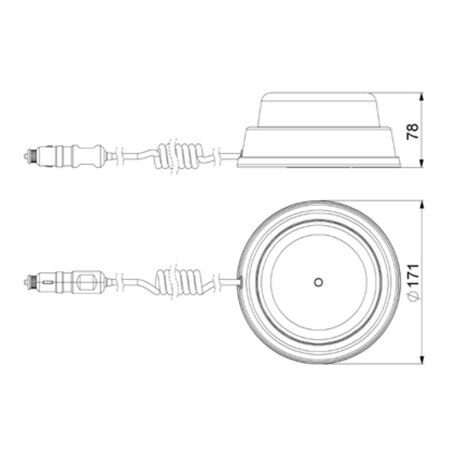 Horpol LED Zwaailamp Magnetisch Oranje LDO-2664/R