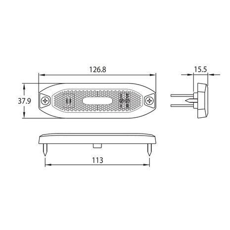 LED Voormarkering wit 10-30V