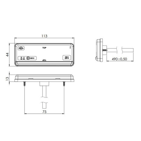 Horpol LED Voormarkering Wit 12-24V NEON-look LD 2430