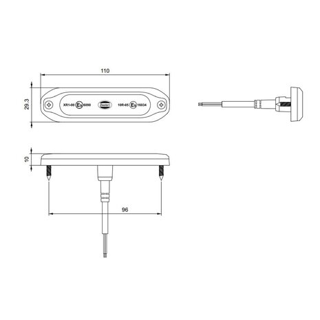 Led Flitser Smal Effect Rood