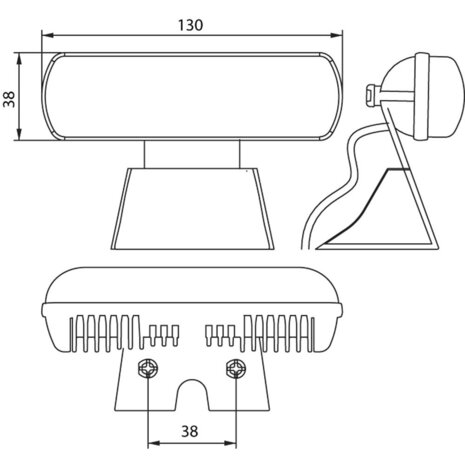 Led Flitser Staand Wit