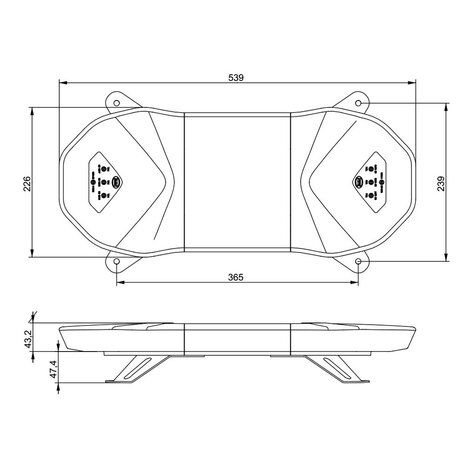 LED Zwaaibalk 54 CM Oranje