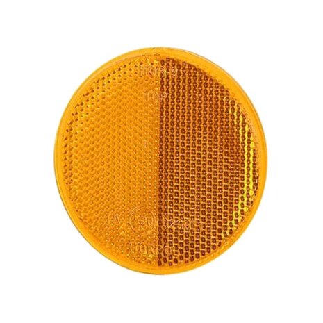 Reflector Rond Met Plakstrip Ø79mm Oranje