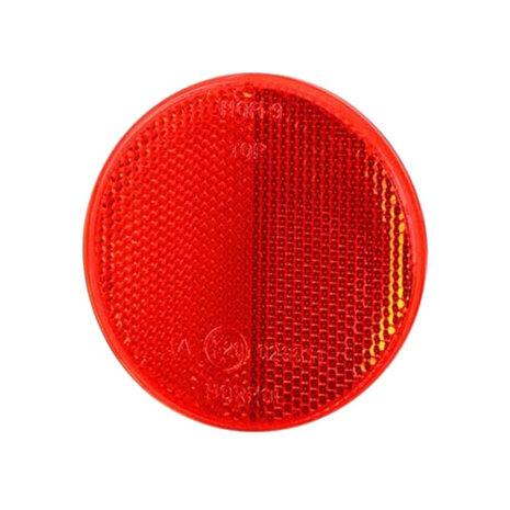 Reflector Rond Met Plakstrip Ø79mm Rood