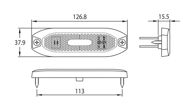 LED Achtermarkering 10-30V