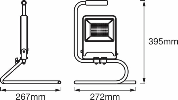 Osram 50W LED Werklamp 230V + Handvat