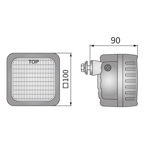 LED Werklamp Breedstraler 2500LM + Kabel + Achtermontage