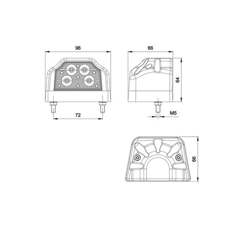 Fristom FT-031 LED Kentekenverlichting Zwart 12-24V