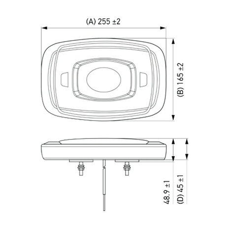 Hella Mini LED Zwaaibalk met 50cm Kabel | 2RL 014 566-011