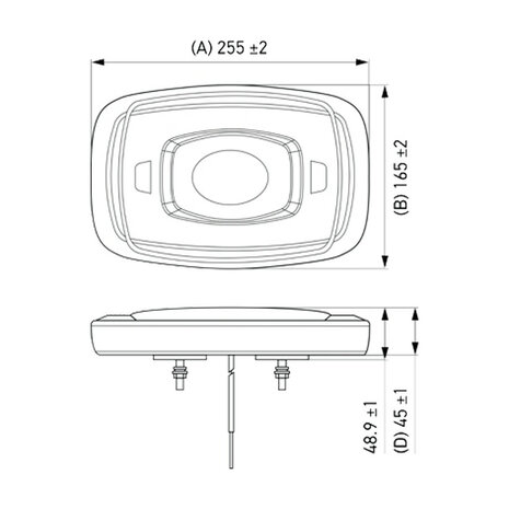 Hella LED Mini Zwaaibalk 12/24V Oranje | 2RL 014 566-001