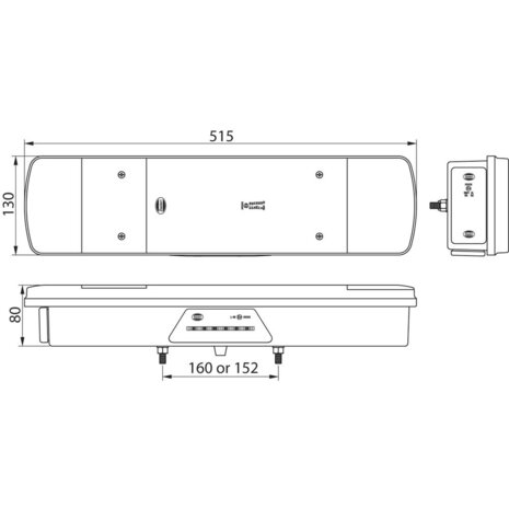 Led Achterlicht 7 Functies 24V Rechts