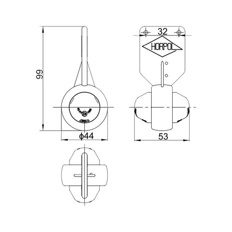 Horpol LED Markeringslamp 12-24V 2-Functies + 0,25m Kabel Rechts LD 368/P