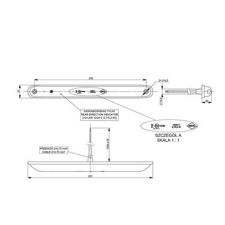 Horpol LED Dynamische Richtingaanwijzer Slim Design LKD 2249