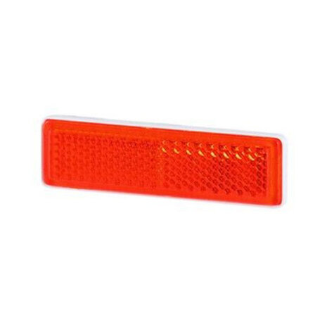 Reflector Rechthoekig Met Plakstrip 69x19,5mm Rood