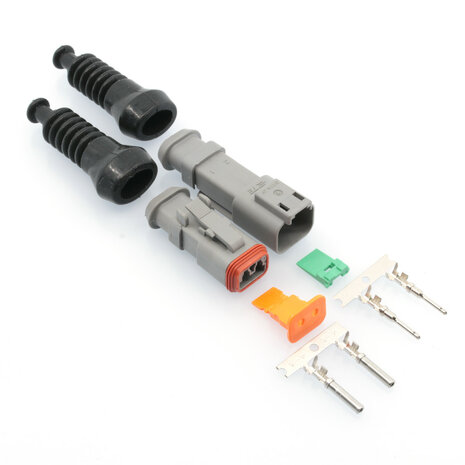 Set Deutsch-DT 2-pins connector + Rubber