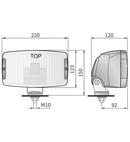 Verstraler HP5 Blauw Met LED stadslicht