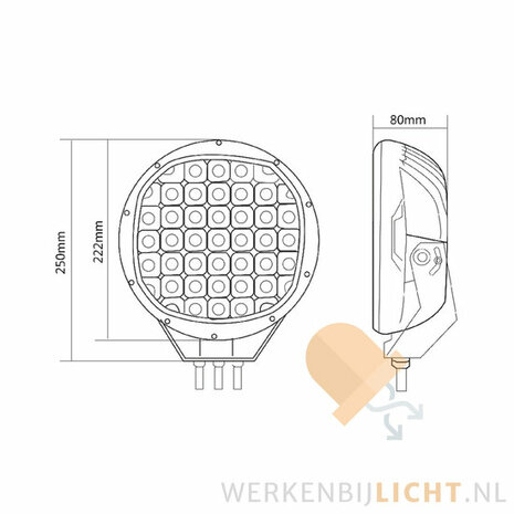 185W LED Verstraler Rond