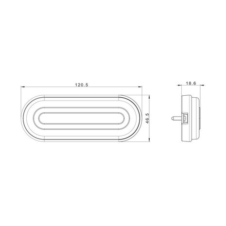 Fristom FT-072 C LED Markeringslamp Rood + Reflector