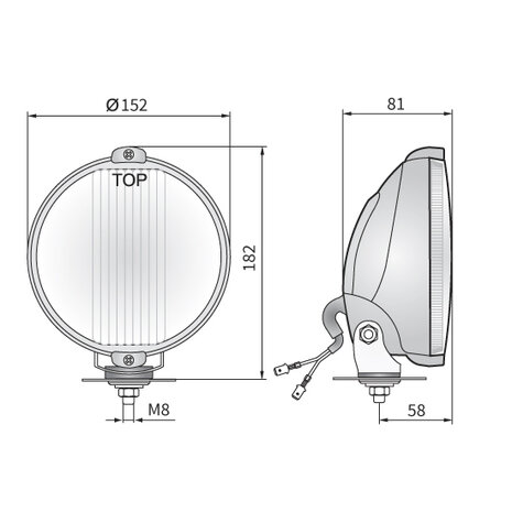 Wesem Halogeen HO3 Mistlamp (Chrome)