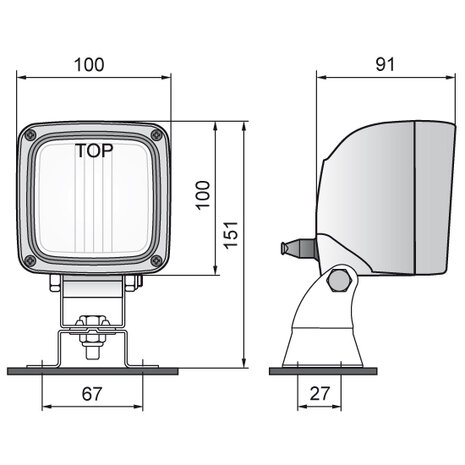 HK1 mistlamp met U-beugel