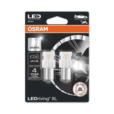 Osram P21W LED Retrofit Wit 12V BA15s 2 Stuks