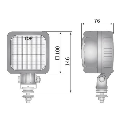 LED Werklamp 48V Breedstraler 1500LM + Kabel