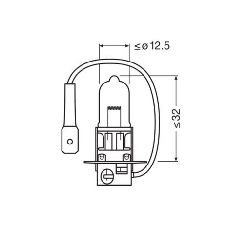 Osram H3 Halogeenlamp 12V 100W PKY22s Super Bright Premium