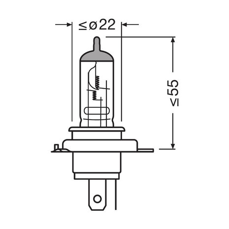 Osram Halogeenlamp 12V Original Line HS1 PX43t