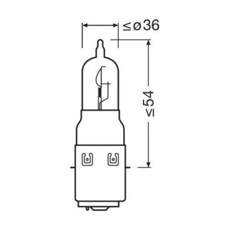 Osram Halogeenlamp S1 BA20d 12V Original Line