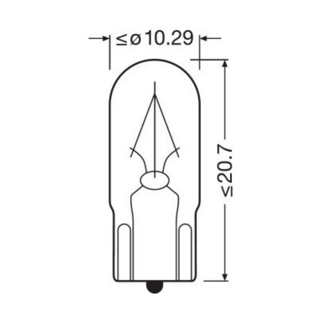 Osram Gloeilamp 24V Original Line W2.1x9.5d 10 Stuks