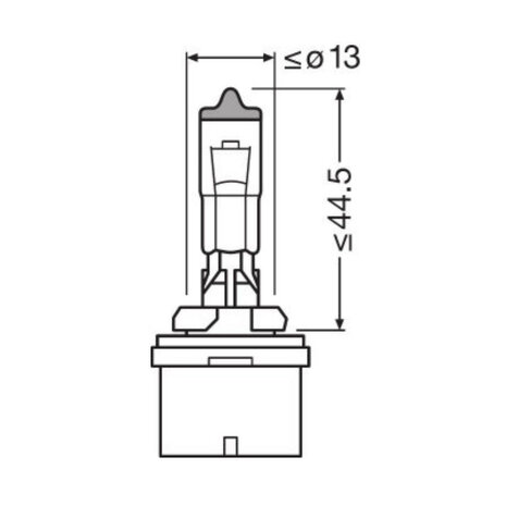 Osram H27W/1 Halogeenlamp 12V PG13 Original Line