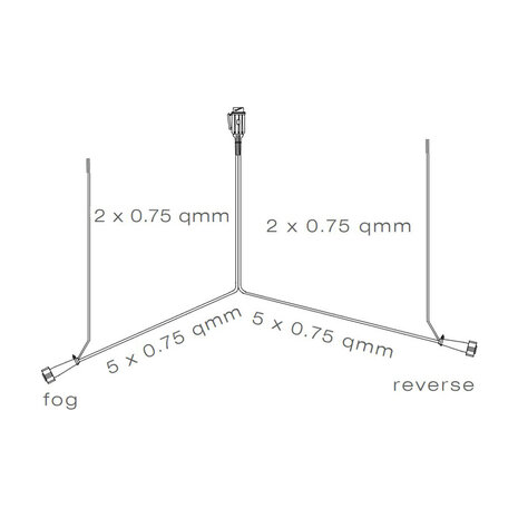 Aspöck Kabelboom 13-polige stekker 4,5m + 2x aftakking DC 250cm