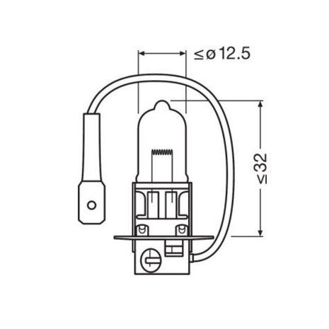 Osram H3 Halogeenlamp 12V 55W PK22s Night Breaker Laser