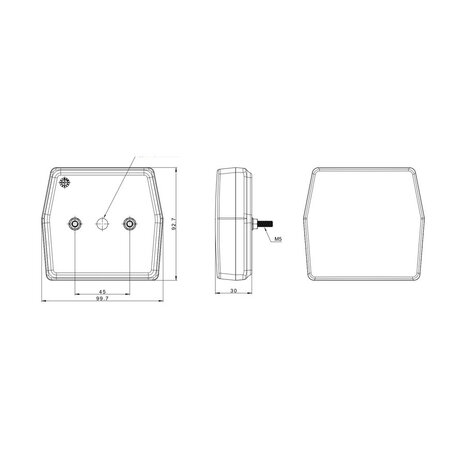 Fristom FT-224 LED Achteruitrijlamp Kabel 12V