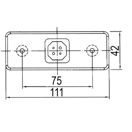 LED Achtermarkering 24V