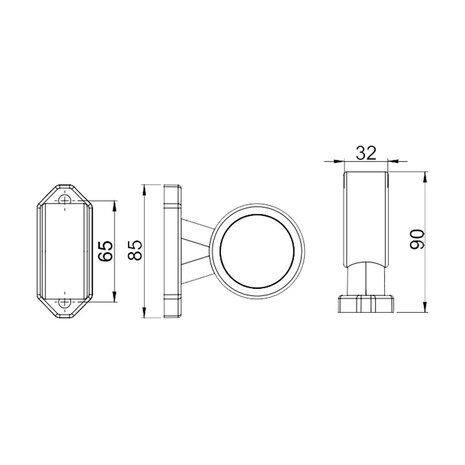 Horpol LED Breedtelamp 2-Functies Kort Model