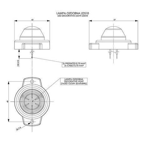 Horpol LED Markeringslamp Groen Rond LD-510