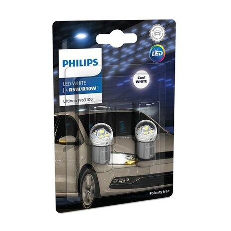 Philips R5W/R10W LED Retrofit  Wit 12V 2 Stuks