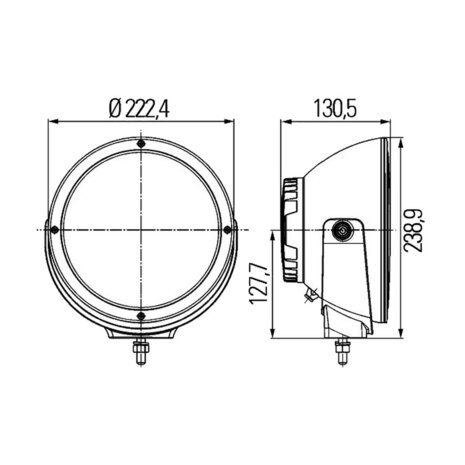 Hella Luminator Full-LED Verstraler Chrome/Zwart | 1F8 011 002-201