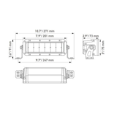 Hella ECE Black Magic Double LED Mini Lightbar 7'' 18CM | 1FJ 358 196-451