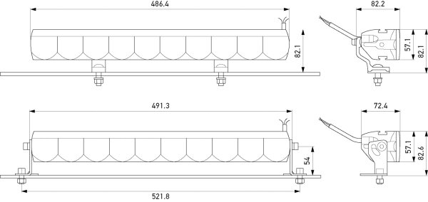 Hella Valuefit LBE480 LED Lightbar + Stadslicht | 1FE 358 154-021