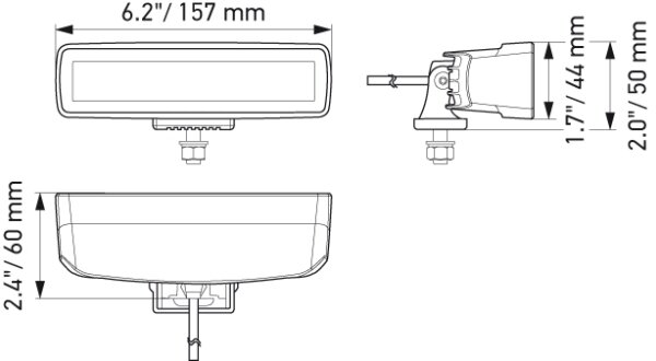 Hella LED Mini Lightbar 6.2" Breed | 1FB 358 176-201