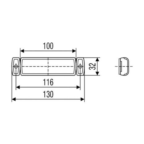 Hella LED Voormarkering Wit 24V  | 2PG 008 645-971