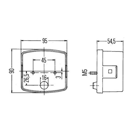 Achterl  88x89mm 12V links 2SD 002 776-231