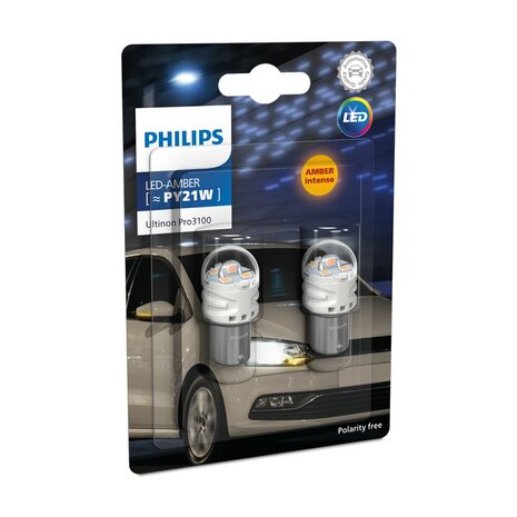Philips PY21W LED Retrofit 12V Oranje BAU15s 2 Stuks
