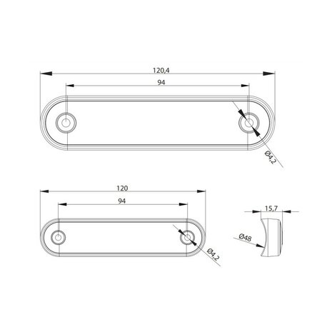 Fristom FT-073 ZIEL LED Markeringslamp Groen Lang