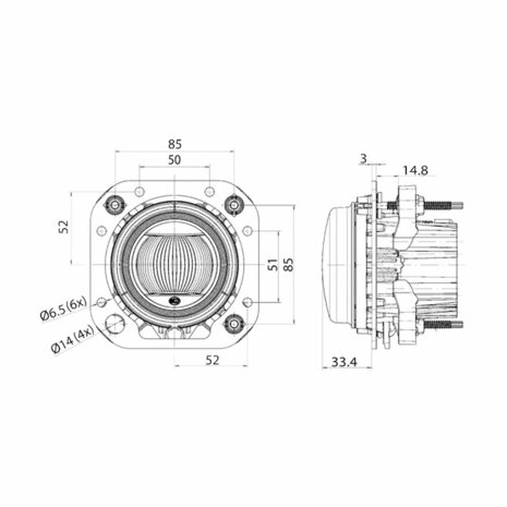 Hella LED Inbouw Verstraler Performance 12/24V | 1F0 011 988-131