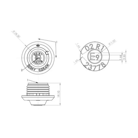 Horpol LED Positielicht Rood Rond Ø28mm Inbouw LD-2630